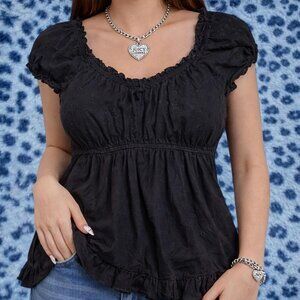 No Boundaries Women's Black Blouse